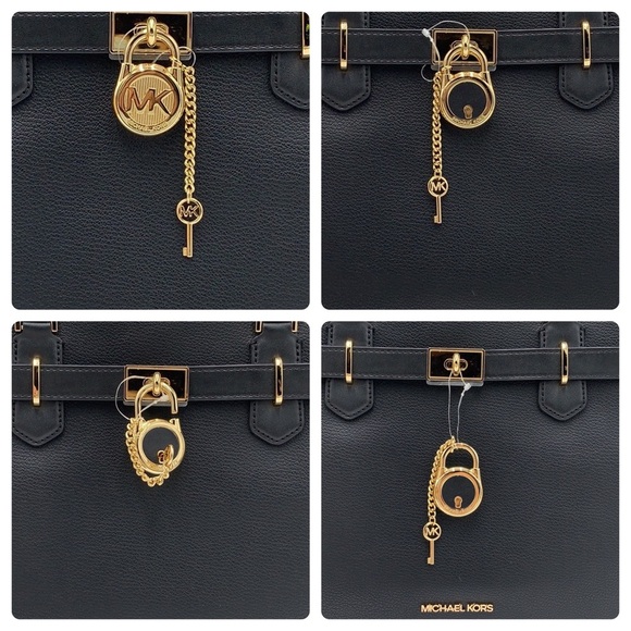 Michael Kors Hamilton Small Satchel Shoulder Crossbody Bag Black color NWT - Picture 14 of 15